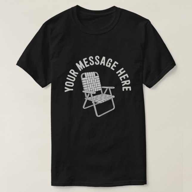Custom Message Folding Chair Minimalist Design T-Shirt (Design Front)
