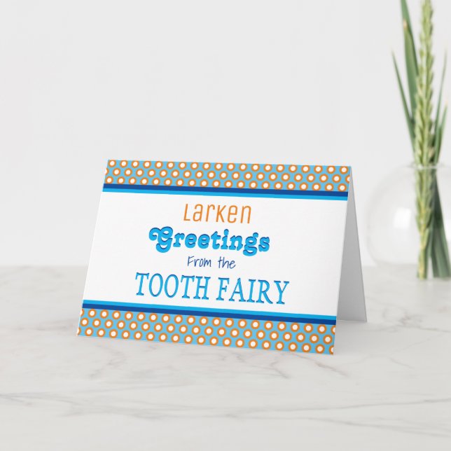 Custom Message from Tooth Fairy greeting card (Front)