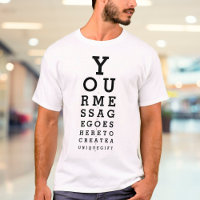 Custom Message Fun Eye Sight Test Optician Chart