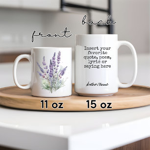 Custom message lavender mug gift mum or grandma 
