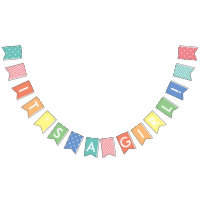 Custom Message Pastel Rainbow It's A Girl Banner