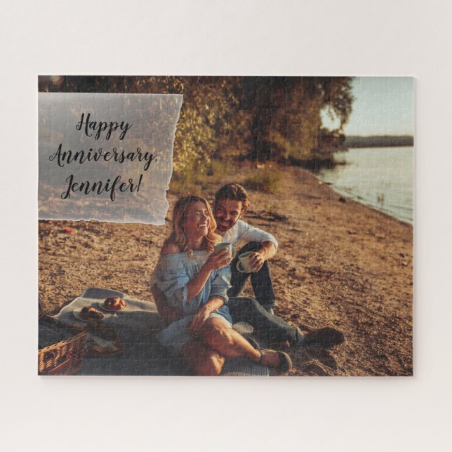 Custom Message Personalised Photo Jigsaw Puzzle (Horizontal)