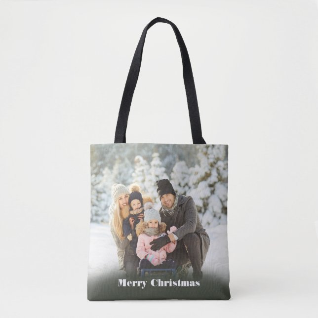 Custom Message Personalised Photo Tote Bag (Front)
