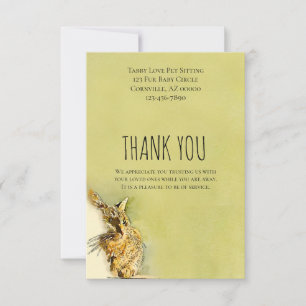 Custom Message Tabby Watercolor Art Card
