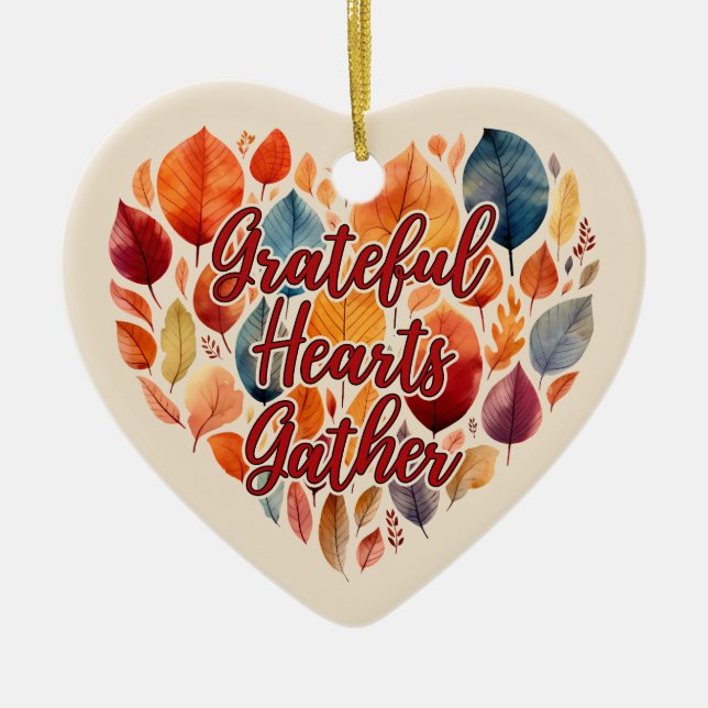 Custom Message Thanksgiving Hosting Gift Ornament (Front)
