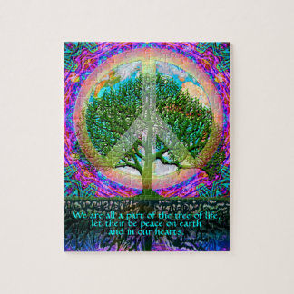 Custom Message Tree of Life Peace Jigsaw Puzzle