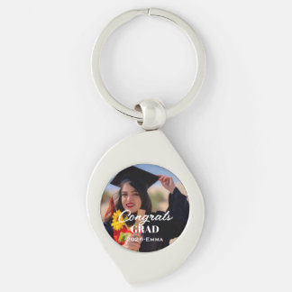 Custom Metal Graduation Photo Keychain