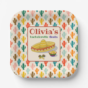 Custom Mexican Fiesta Bachelorette Party  Paper Plate