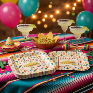 Custom Mexican Fiesta Bachelorette Party  Paper Plate
