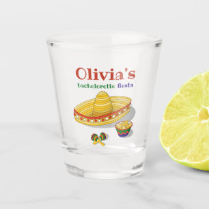 Custom Mexican Fiesta Bachelorette Party  Shot Glass