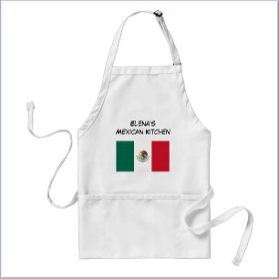 Custom Mexican Flag Green White and Red Standard Apron