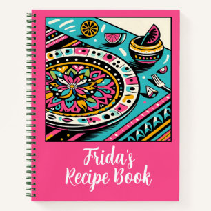 Custom Mexican Table Vibrant Lime Recipe Book