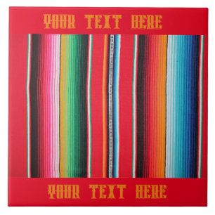 Custom Mexican Tile – Serape Pattern with Personal