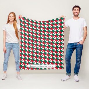 Custom MEXICO FLAG Fleece Blanket