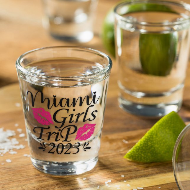 Custom Miami Girl Trip Bachelorette Shot Glass (Creator Uploaded)