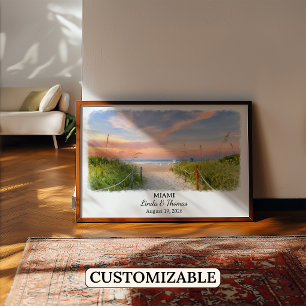 Custom Miami Wall Art, Florida Poster