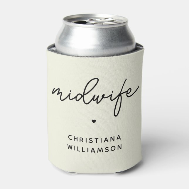 Custom Midwife Appreciation Midwifery Gifts Can Cooler (Can Front)