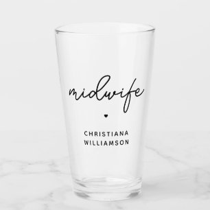 Custom Midwife Appreciation Midwifery Gifts Glass