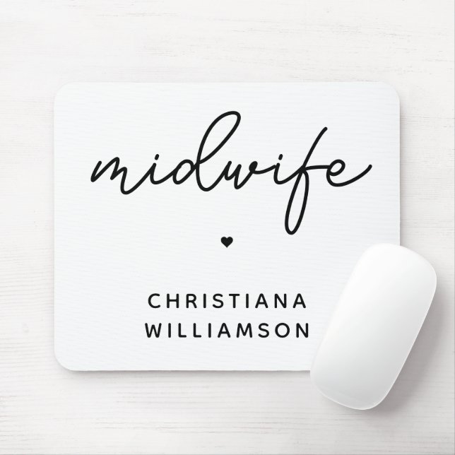 Custom Midwife Appreciation Midwifery Gifts Mouse Mat (With Mouse)