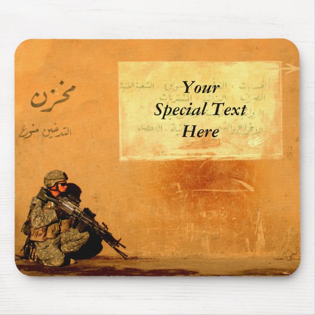 Custom Military Love Note on the Wall Mouse Mat (Front)