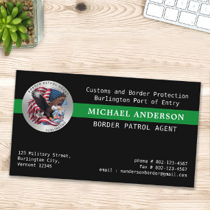 Custom Military Police Game Warden Border Patrol Business Card
