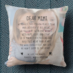 Custom Mimi Message Photo Chic Modern Mother's Day Cushion