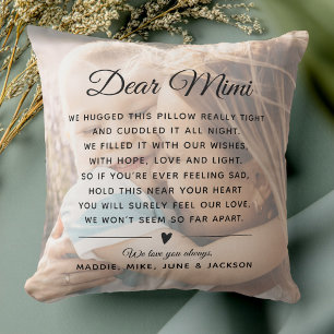 Custom Mimi Message Photo Modern Mother's Day Cushion