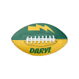 Custom mini football with lightning flash logo american football