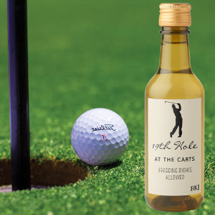 Custom Mini Wine 19th Hole (10) Golf Mini Wine Label
