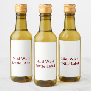 custom Mini Wine Bottle Label