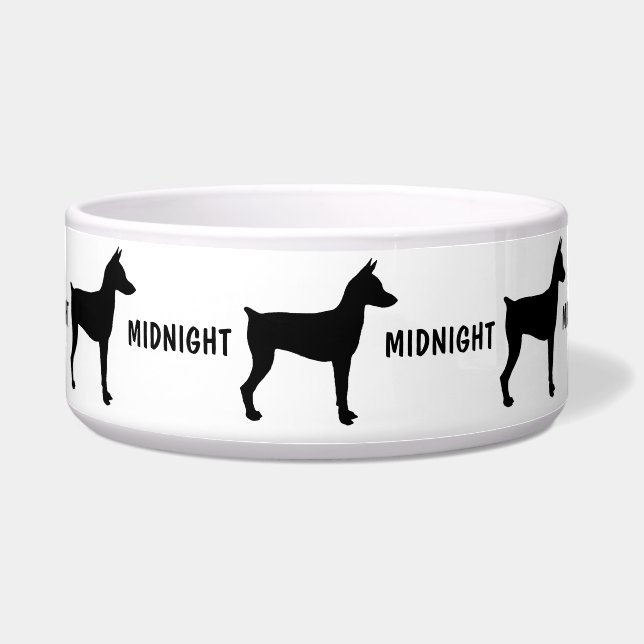 Custom Miniature Pinscher Dog Bowl (Front)