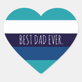 Custom Minimal Best Dad Ever Fathers Day Heart Sticker