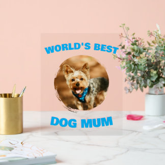 Custom Minimal Best Dog Cat Mum Mum Pet Cute Gift Acrylic Sign