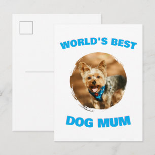 Custom Minimal Best Dog Cat Mum Mum Pet Cute Gift Invitation Postcard