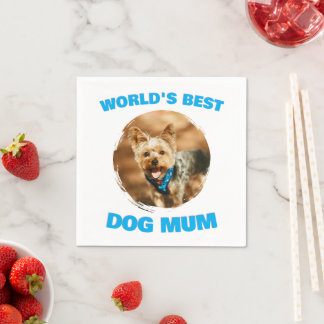Custom Minimal Best Dog Cat Mum Mum Pet Cute Gift Napkin
