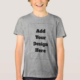 Custom minimal Design Add Photo or Text Tri-Blend Shirt