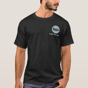 Custom Minimal Logo Black T-Shirt – Add Your Text