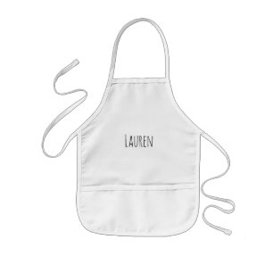 Custom Minimal Modern Kids Apron Kitchen Crafts