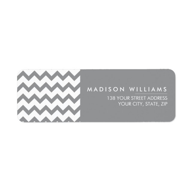 Custom Minimal Modern Zigzag Label (Front)