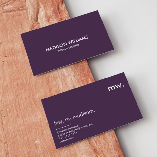 Custom Minimal Monogram Business Card (Creator Uploaded)