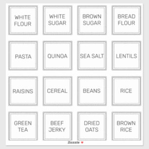 Custom Minimalist 16 White Square Stickers