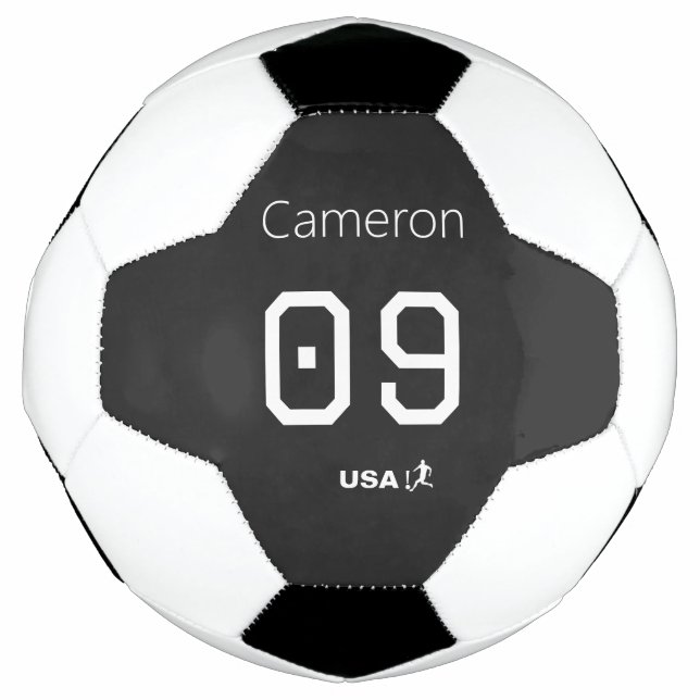 Custom Minimalist American Athlete Monochromatic  Football (Front)