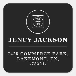 Custom Minimalist Black Logo Modern Brand Sticker