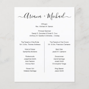 Custom Minimalist Black White Simple bridal party