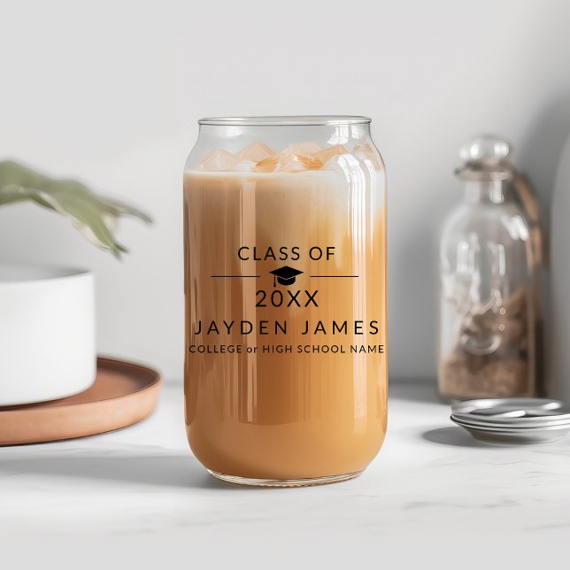 Custom Minimalist Class of 2025 Graduation Party Can Glass (Custom Minimalist Class of 2025 Graduation Party Can Glass
)