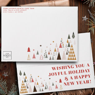 Custom Minimalist Company Logo Business Christmas Envelope