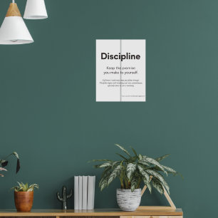 Custom Minimalist Discipline Motivational Poster