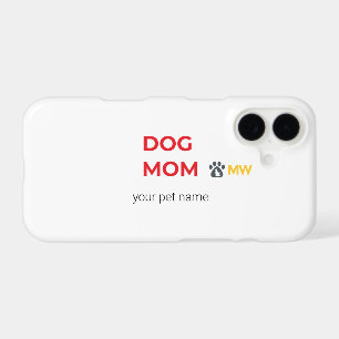 Custom Minimalist Dog Mum iPhone Case – Personaliz
