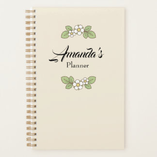 Custom minimalist floral Feminine Daily Planner