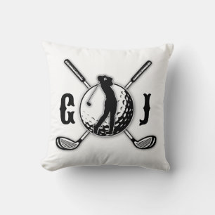 Custom Minimalist Golf Monogram Design Cushion